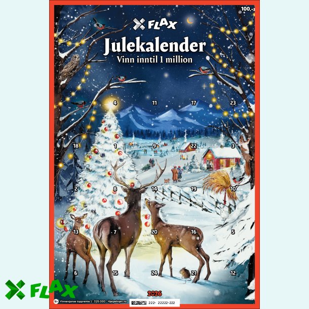 Stor Julekalender - 10 lodd per pakke