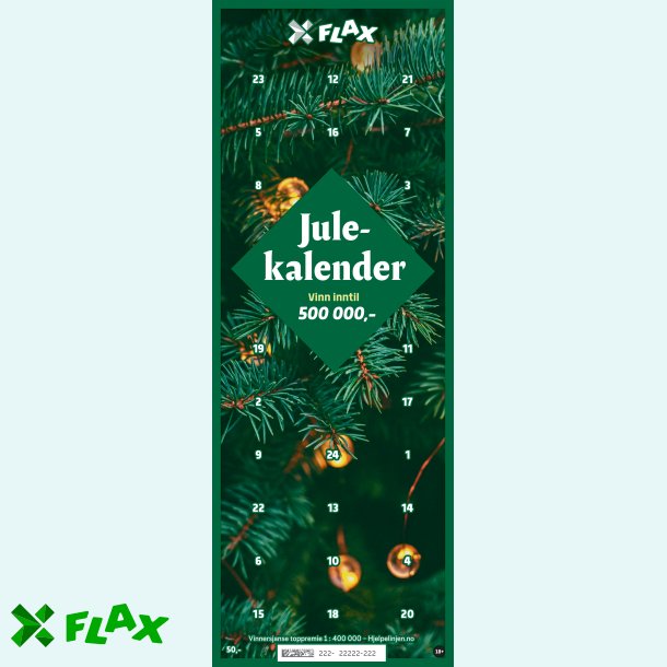 Liten Julekalender - 20 lodd per pakke