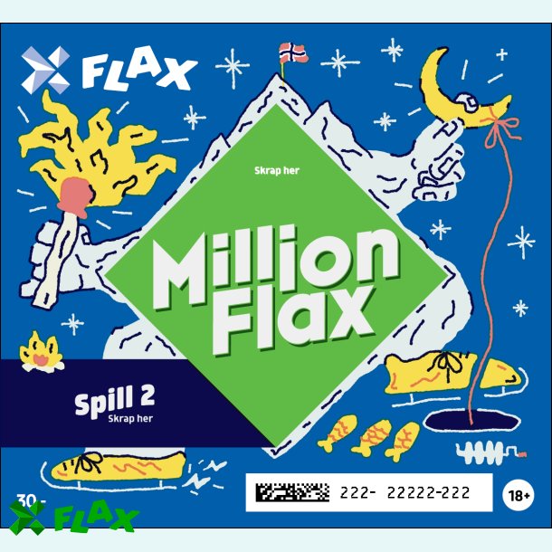 MillionFlax   -  45 lodd per pakke (OBS halvert pakkest�rrelse!)