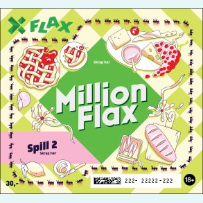 MillionFlax   -  45 lodd per pakke 