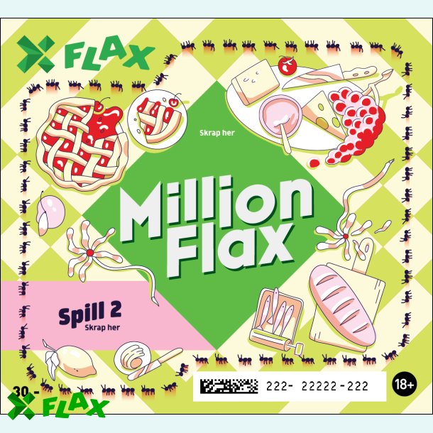 MillionFlax   -  45 lodd per pakke 